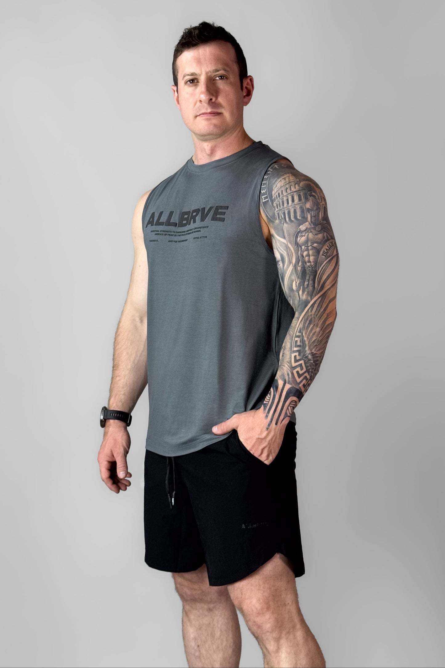 Regata Masculina Light Cinza Urban Allbrve Sign