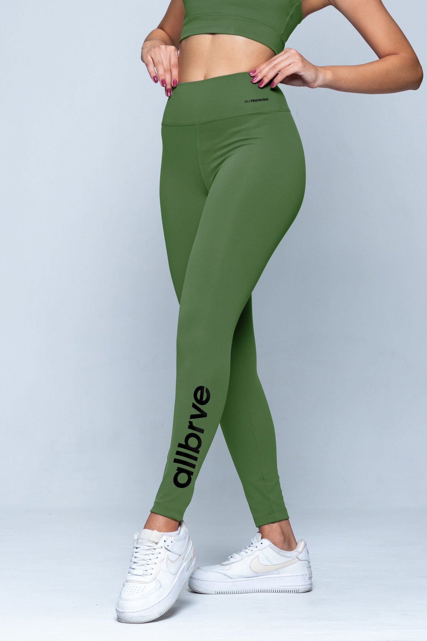 Calça Legging Alltraining Verde Militar Allbrve Round