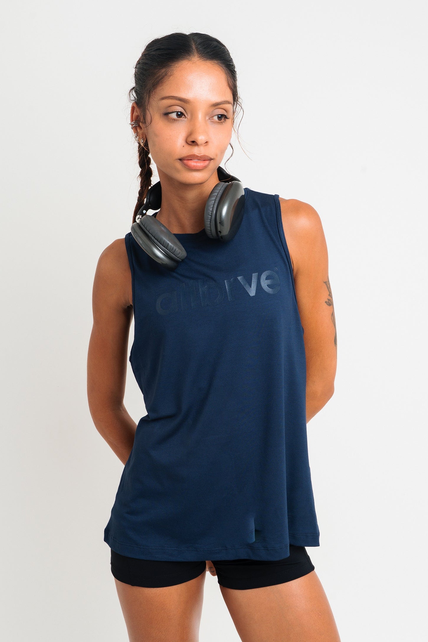 Regata Feminina Azul Marinho Allbrve Round