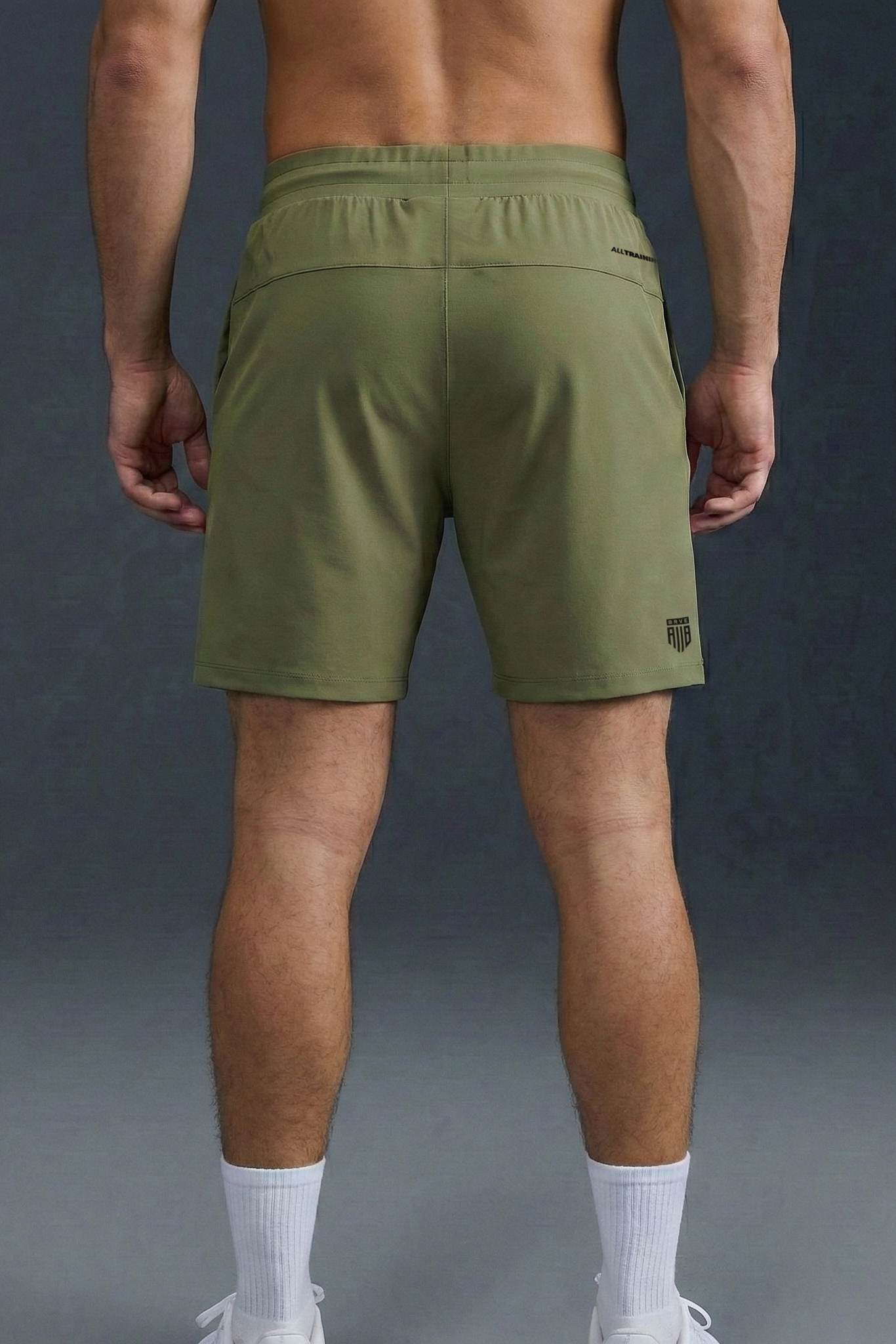 Shorts Masculino Alltraining Verde Oliva Allbrve Preto