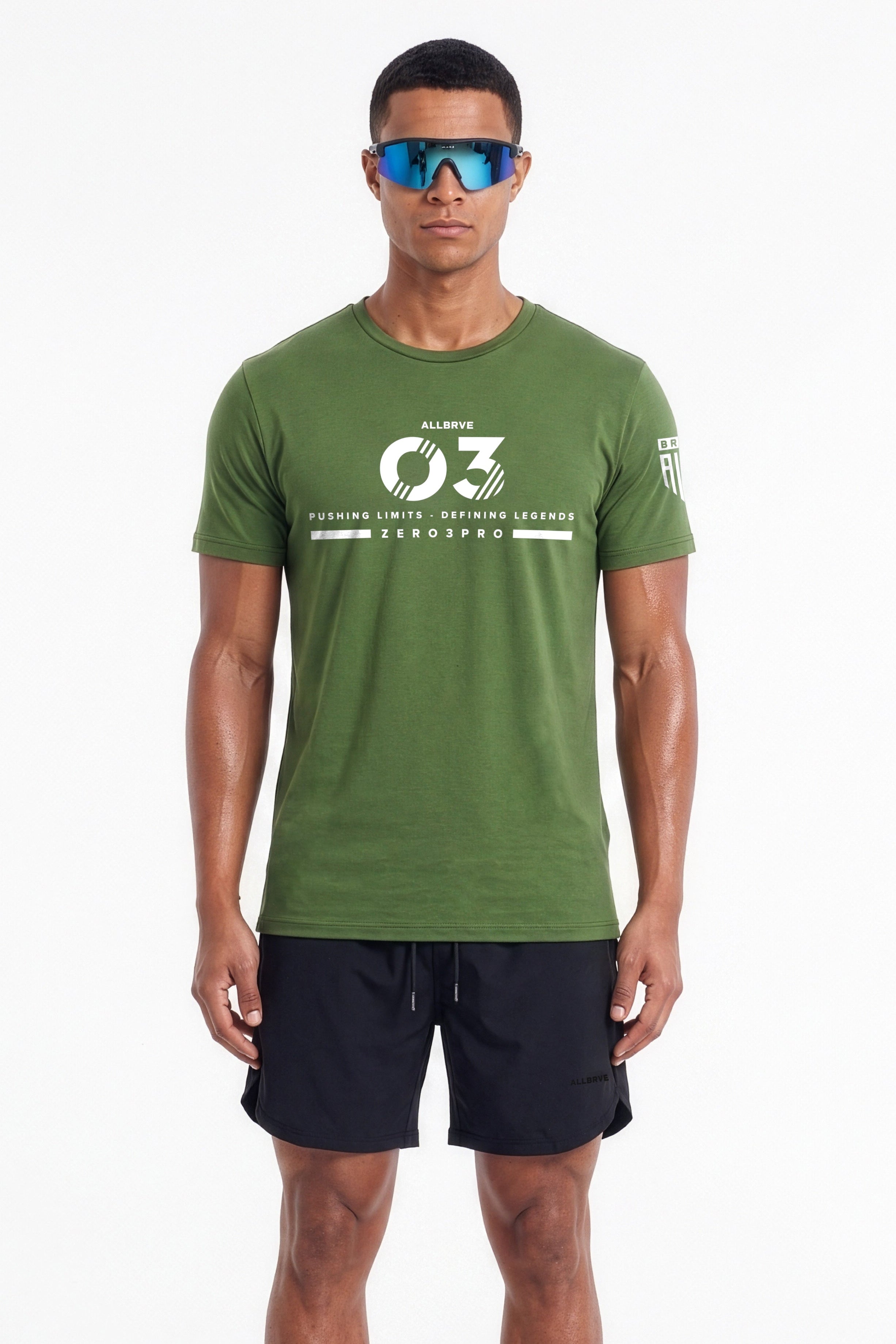 Camiseta Masculina Light Training Verde Militar 03Pro