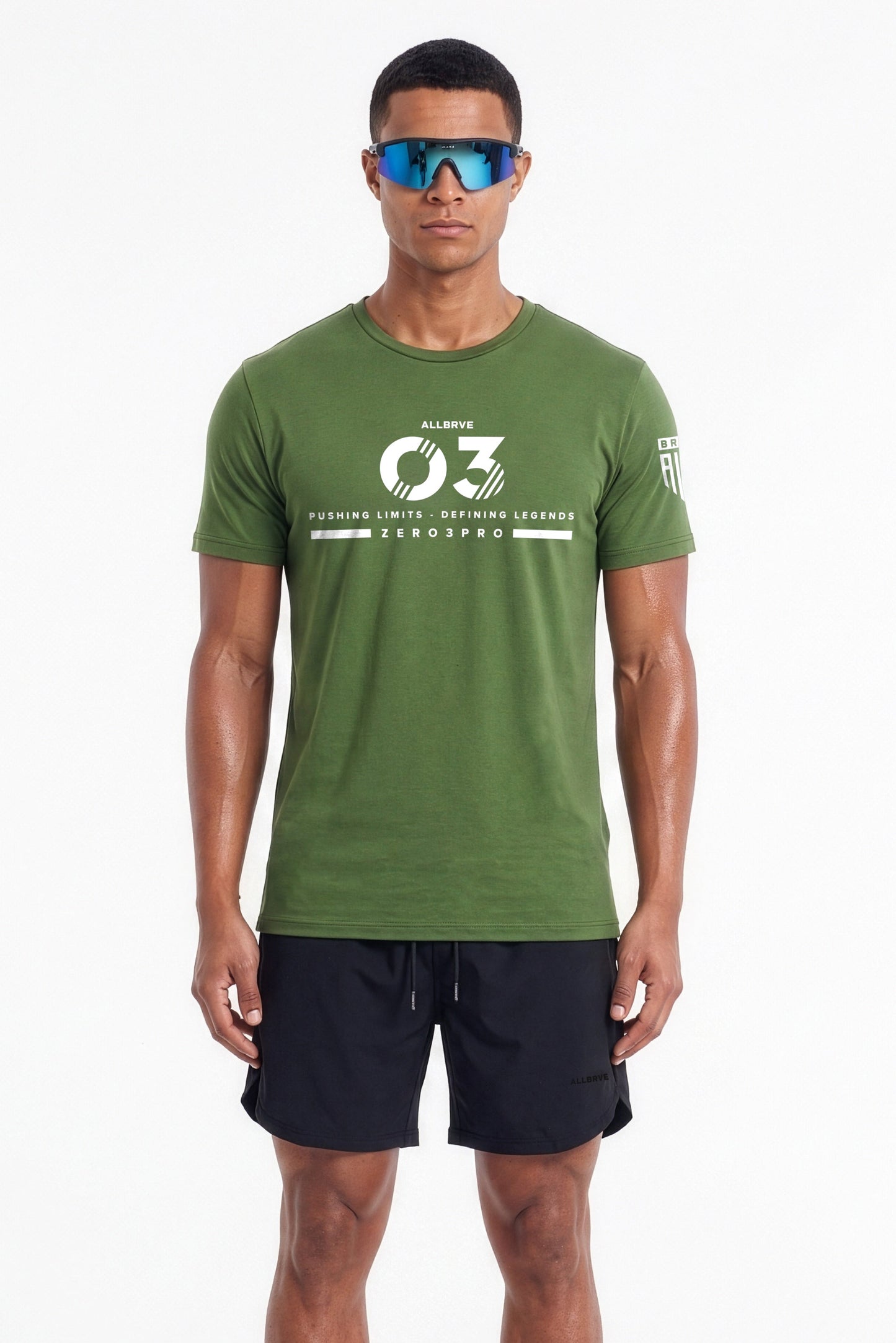 Camiseta Masculina Light Training Verde Militar 03Pro
