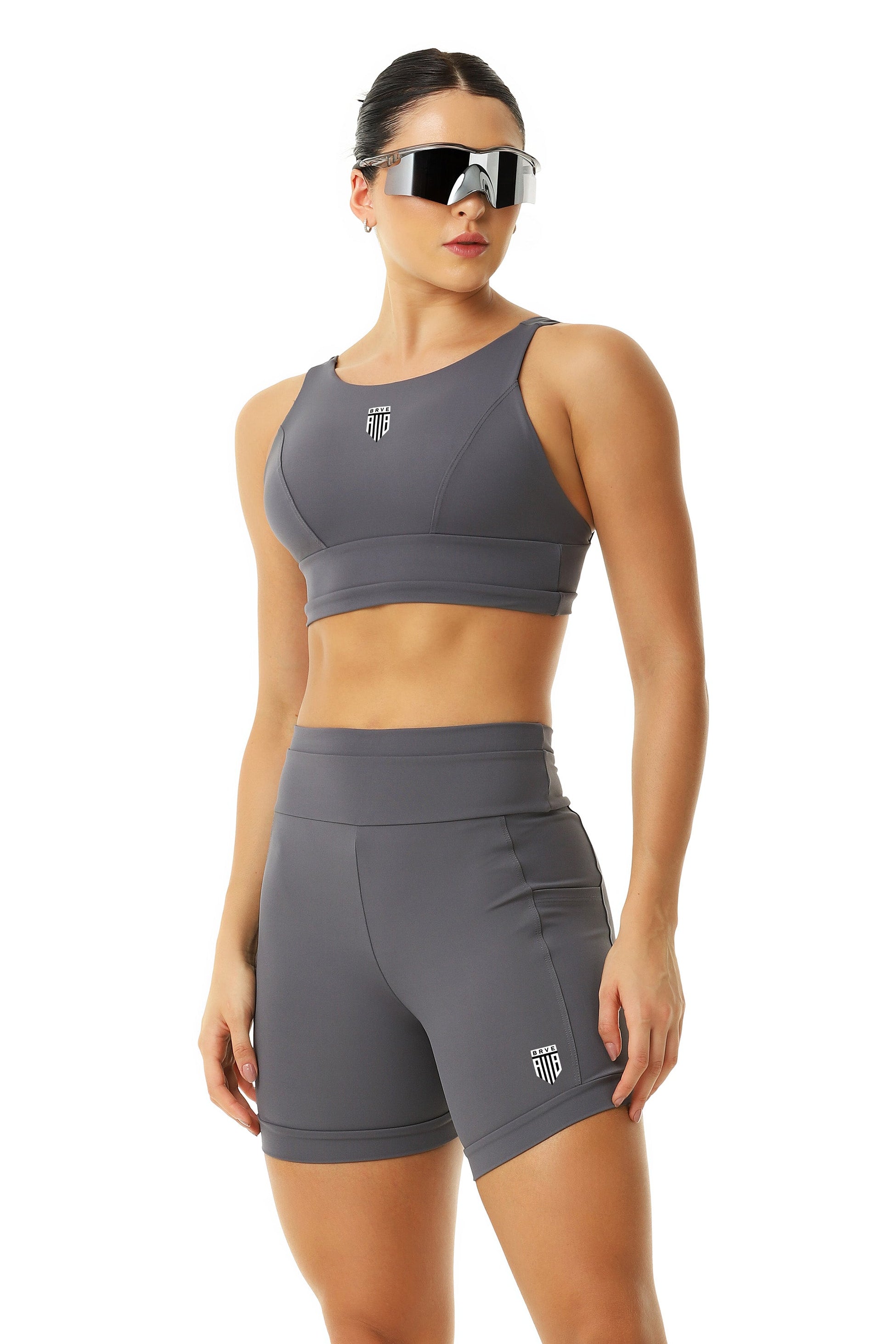 Top Feminino Alltraining Grip Cinza Urban