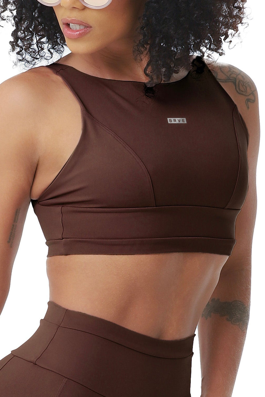 Top Feminino Alltraining Grip Marrom